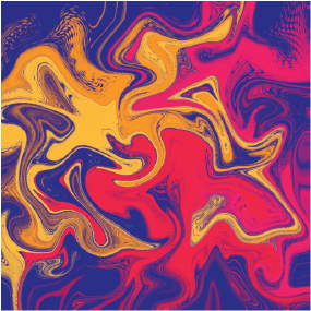 Orange Blue Red Marble