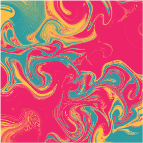 Blue Pink Orange Marble