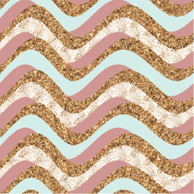 Pink & Gold Waves