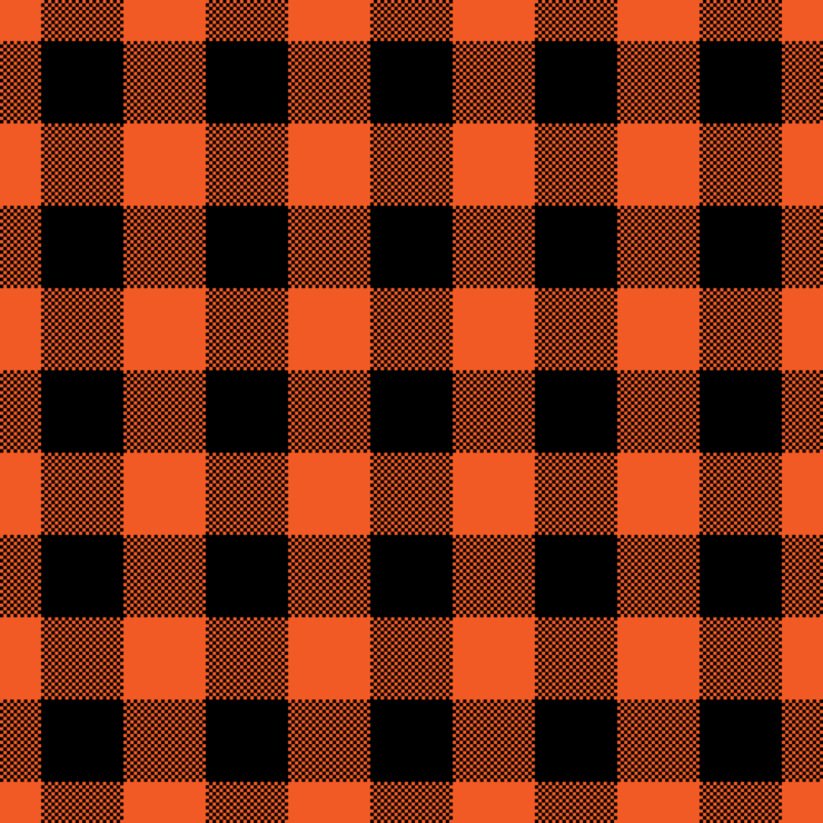 Orange Buffalo Plaid