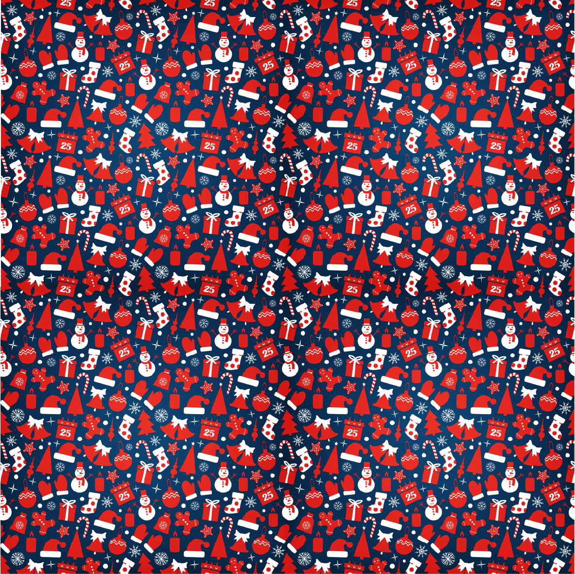 Blue and Red Christmas