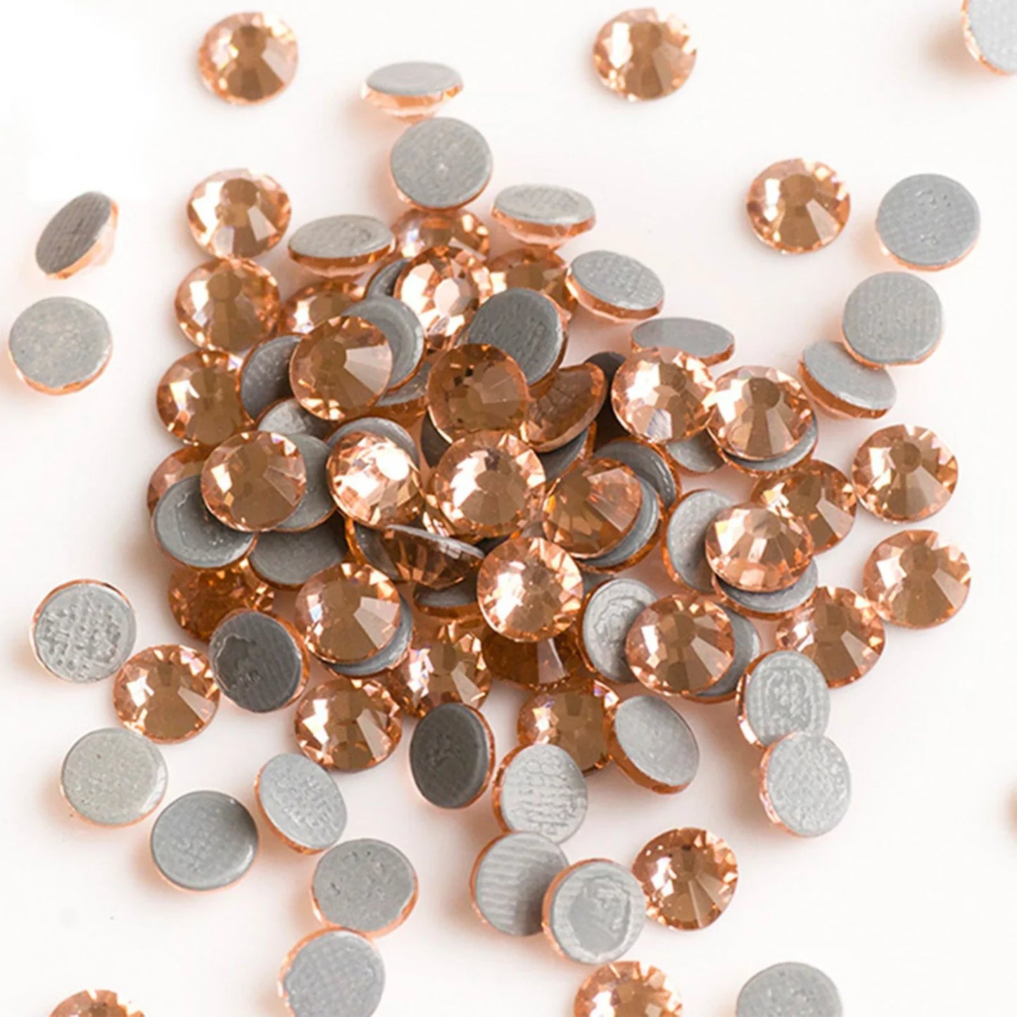 SS12 Light Peach Hotfix Crystal Glass Rhinestones