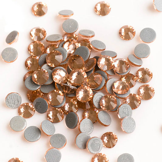 SS12 Light Peach Hotfix Crystal Glass Rhinestones