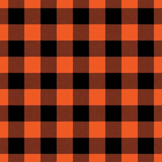 Orange Buffalo Plaid