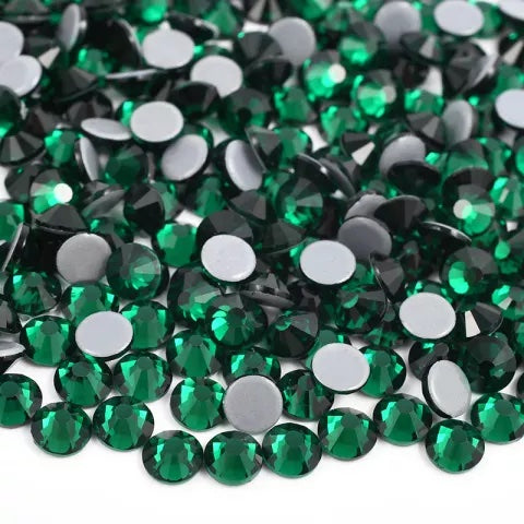 SS10 Emerald Hotfix Crystal Glass Rhinestones