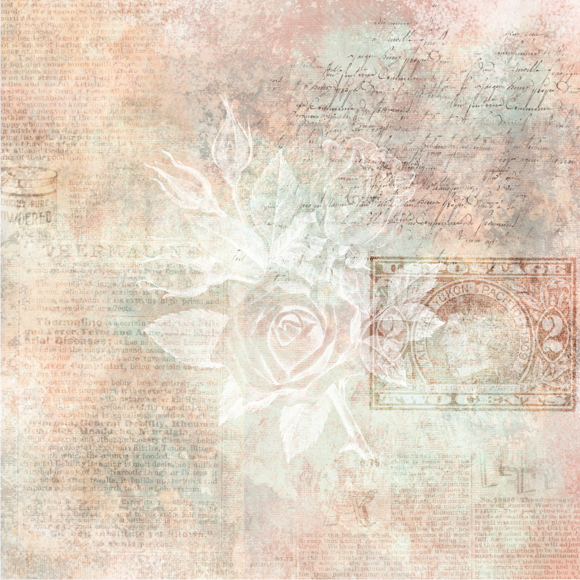 Floral Antique Paper