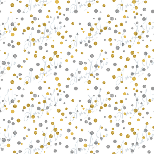 Gold & Silver Glitter dots