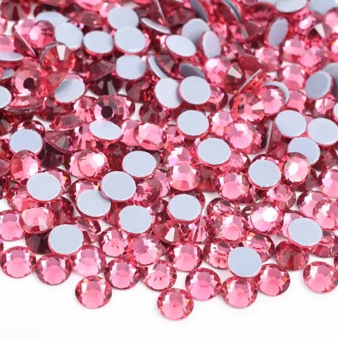 SS10 Rose Hotfix Crystal Glass Rhinestones