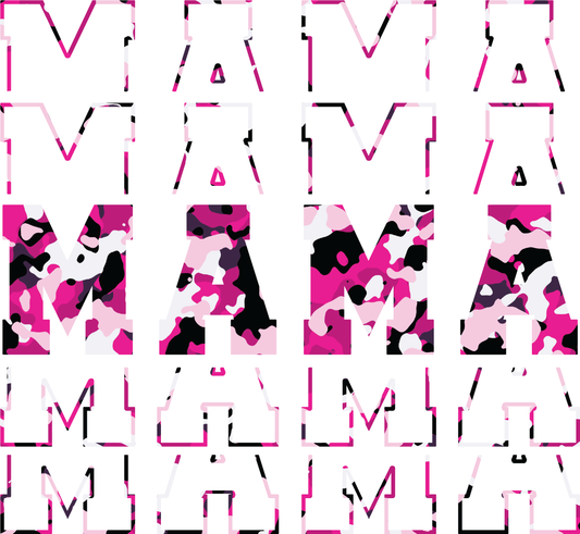 Mama Pink Camo Sublimation / Infusible ink Print