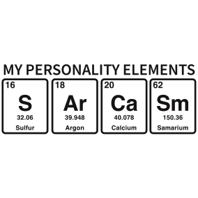 My Personality Elements Sublimation Print