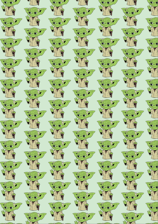 Baby Yoda Faux Leather Fabric